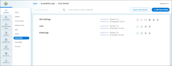 Data Model Settings