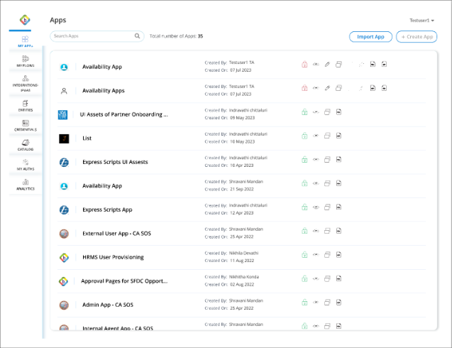 Web Applications Dashboard